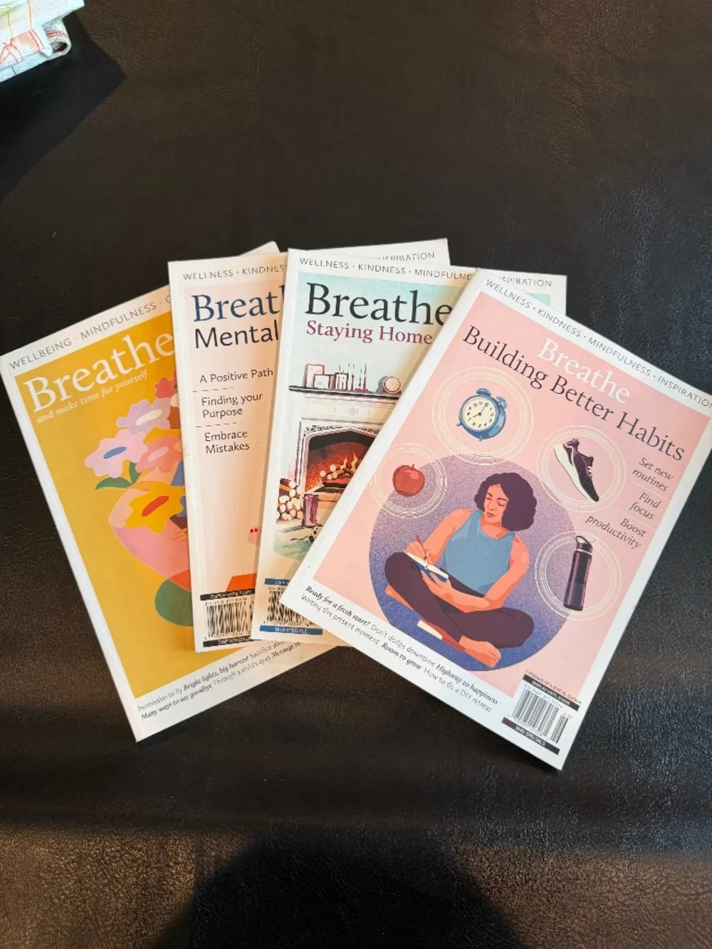 Breathe Magazine Set of 4 Wellbeing Kindness Creativity Escape